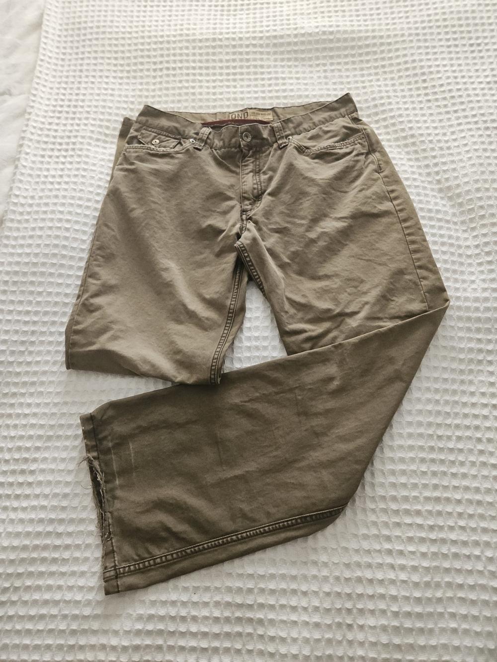 2006, Old Navy Men's Green Denim Bootcut Low-Rise Pants Flap Pocket 33x32.